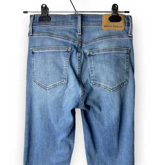 Denim Forum The Nico Mid Rise Skinny Crop in Medium Lagoon  25 - Picture 4 of 10